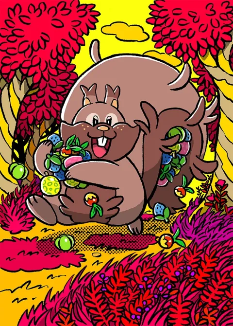 Greedent card art from Everyday Wonders (#77), Art Rare