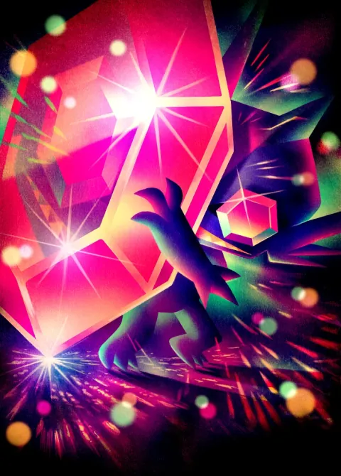 Mega Sableye ex card art from Everyday Wonders (#88), Special Art Rare