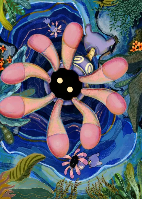 Lileep card art from Ruler of the Skies (#157), Art Rare
