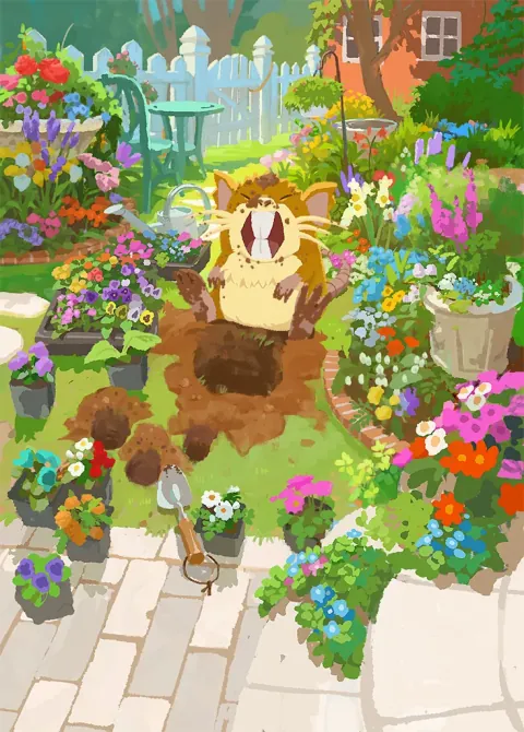 Raticate card art from Ruler of the Skies (#178), Art Rare
