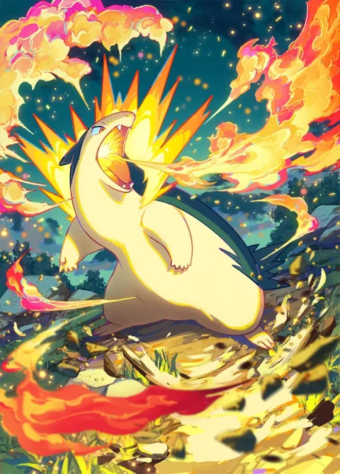 Typhlosion ex card art