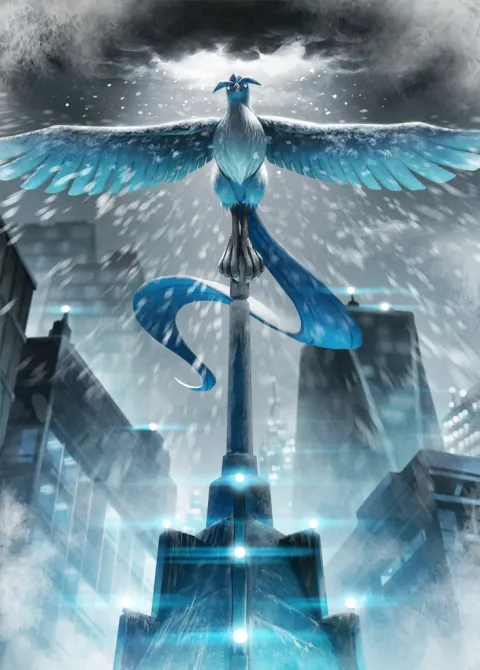 Team Rocket’s Articuno ex card art from Team Rocket’s Ambition (#89), Special Art Rare