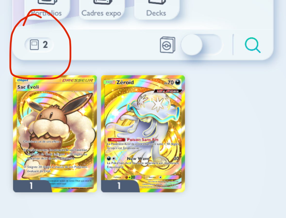 Note the Number of Cards